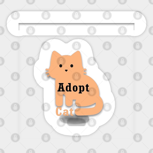 Adopt Cat Sticker by Lumphord-lune